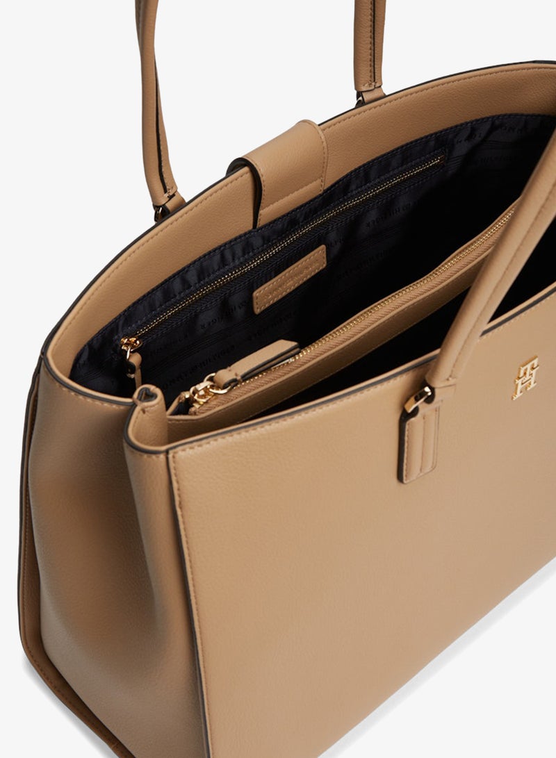 TOMMY HILFIGER TH Monogram Plaque Tote Bag - Image 5